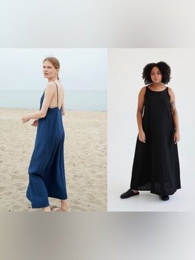 Linenfox Kristi Dress in Navy S-M